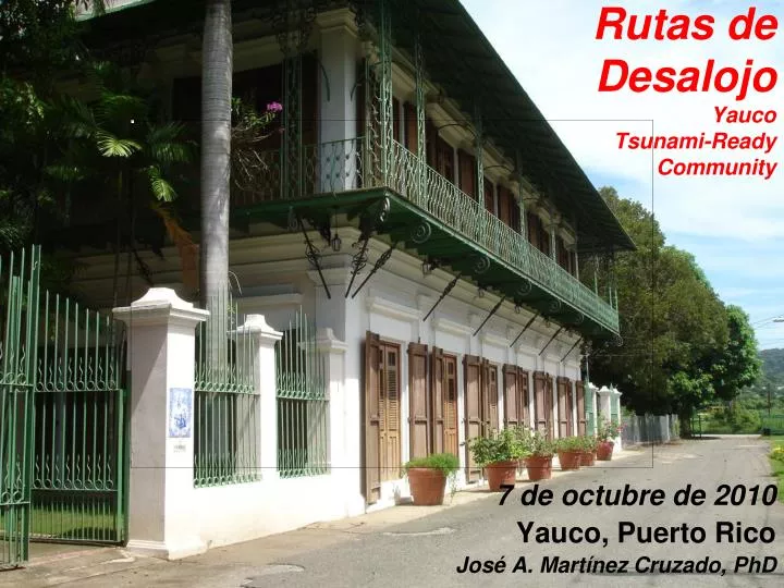 rutas de desalojo yauco tsunami ready community