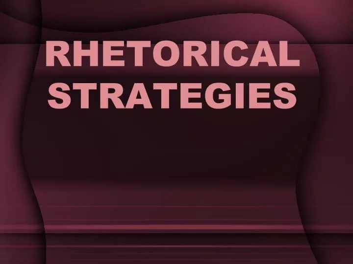 rhetorical strategies