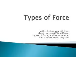 Types of Force