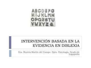 intervenci n basada en la evidencia en dislexia