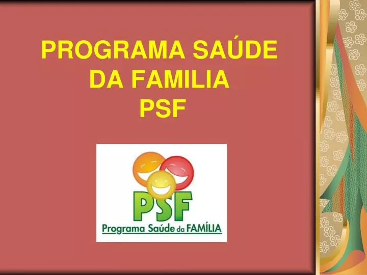 programa sa de da familia psf