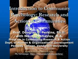 Introduction to Community Psychology: Research and Action in Communities