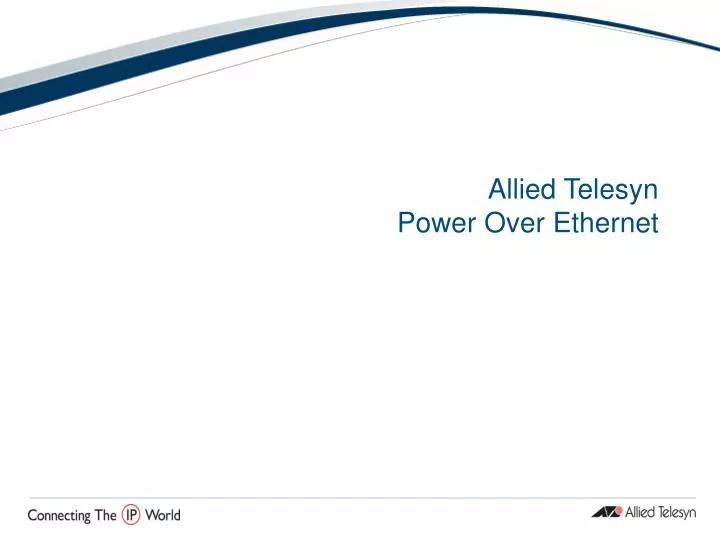 allied telesyn power over ethernet