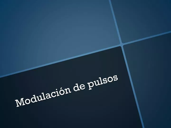 modulaci n de pulsos