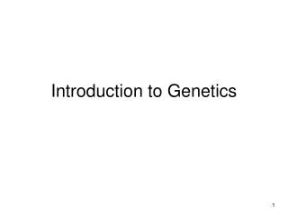 Introduction to Genetics