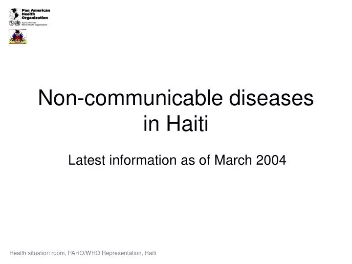 non communicable diseases in haiti