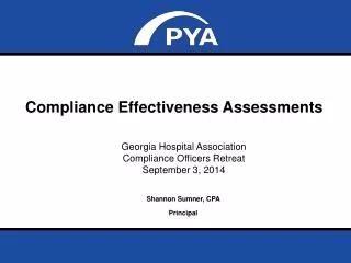 Compliance Effectiveness Assessments