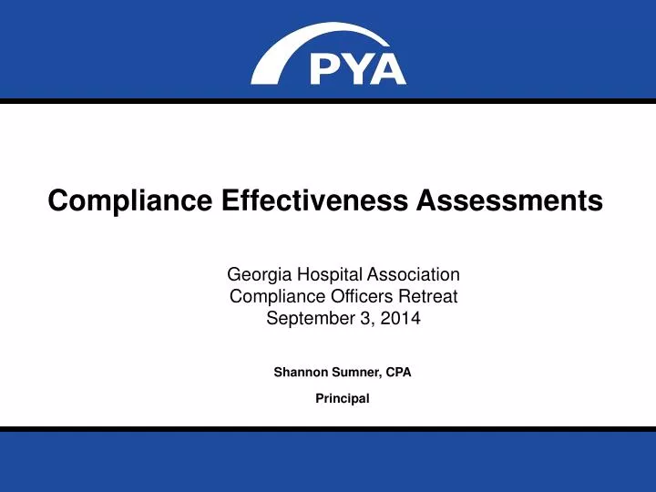 compliance effectiveness assessments