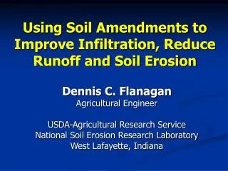 Using Soil Amendments to Improve Infiltration, Reduce Runoff and Soil Erosion
