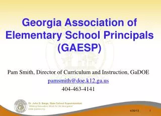 Georgia Association of Elementary School Principals (GAESP)