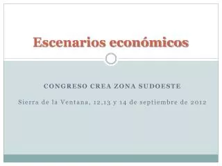 escenarios econ micos