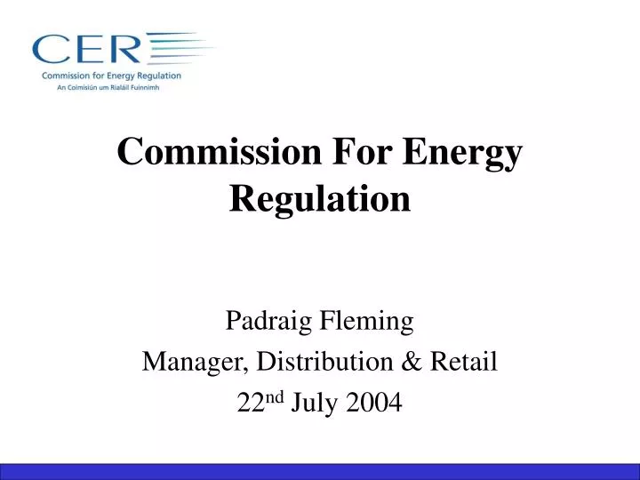 commission for energy regulation