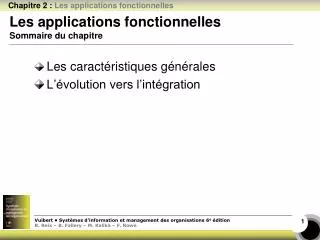 les applications fonctionnelles sommaire du chapitre