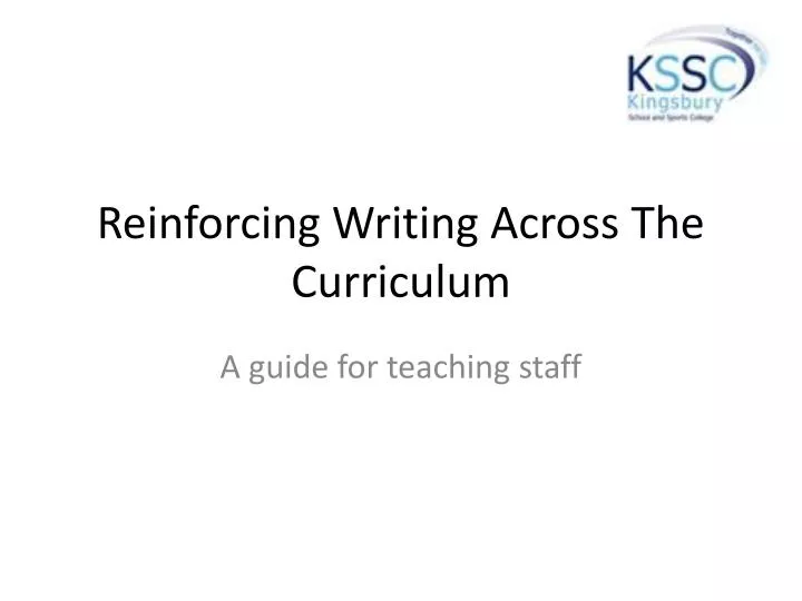 reinforcing writing across the curriculum