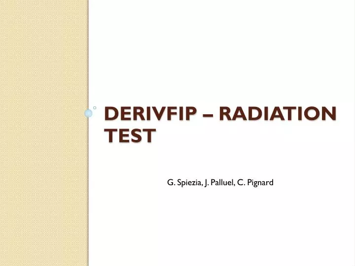 derivfip radiation test
