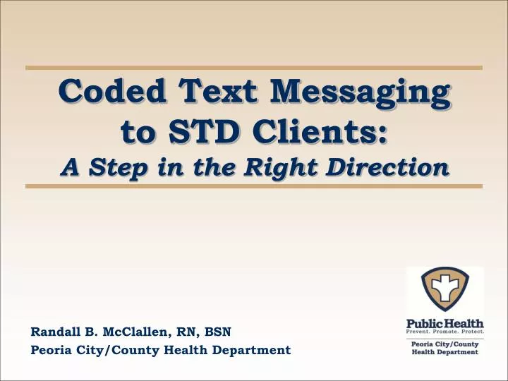 coded text messaging to std clients a step in the right direction
