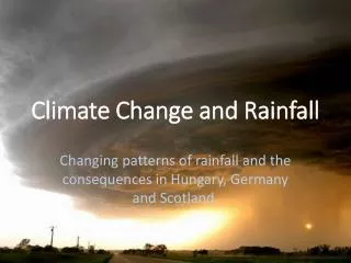 Climate Change and Rainfall