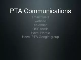 PTA Communications