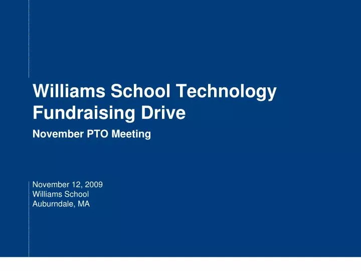 williams school technology fundraising drive