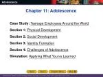 Chapter 11: Adolescence Case Study: Teenage Employees Around the World - slide 1