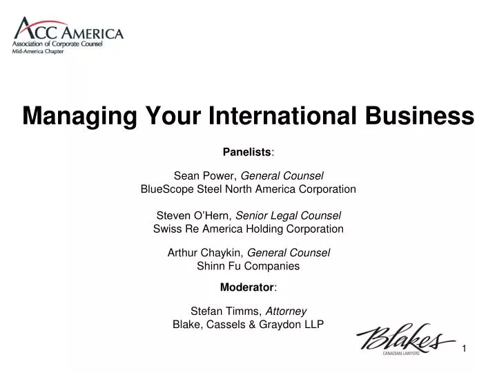 managing your international business