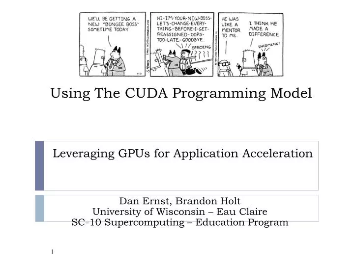 using the cuda programming model