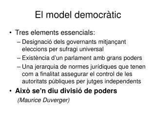 el model democr tic