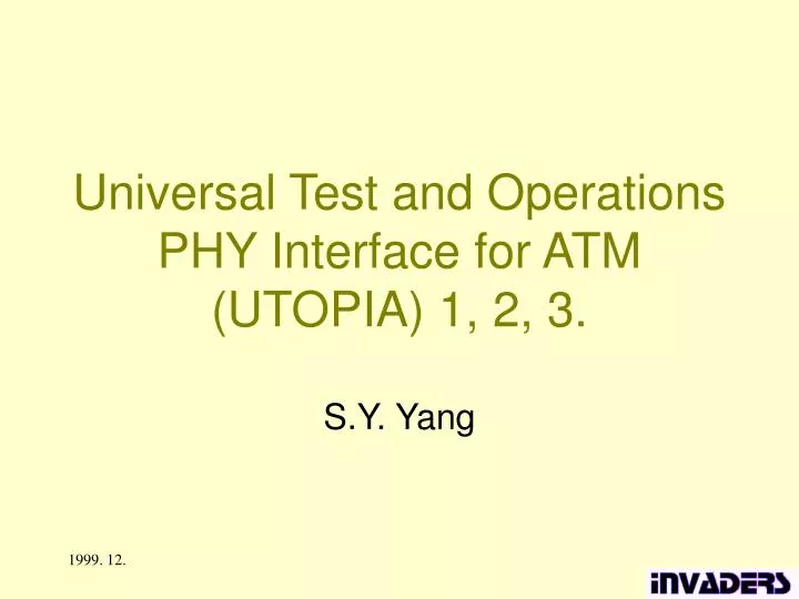 universal test and operations phy interface for atm utopia 1 2 3