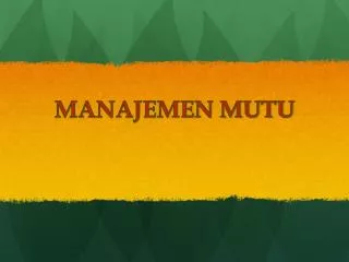 manajemen mutu
