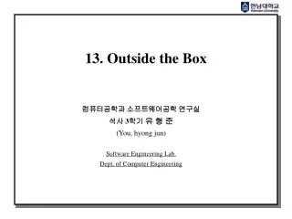 13 outside the box