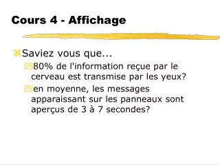 cours 4 affichage