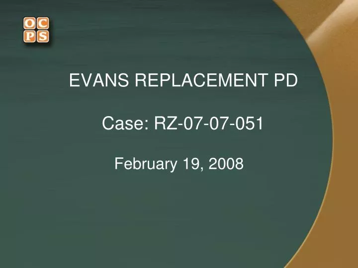 evans replacement pd case rz 07 07 051