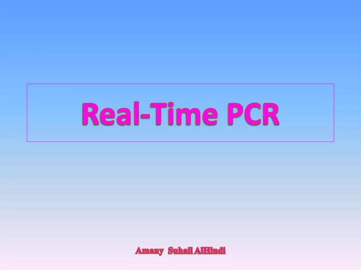 real time pcr