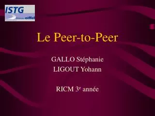le peer to peer