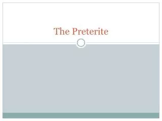the preterite