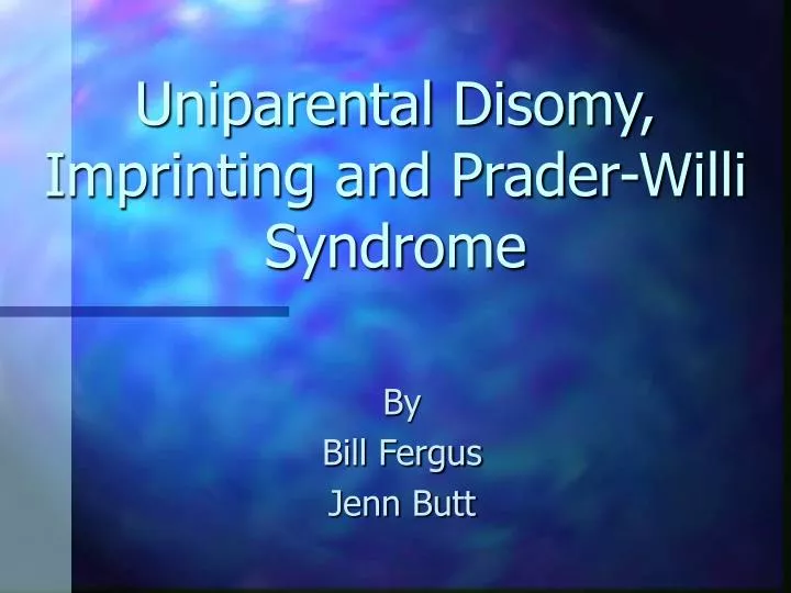 uniparental disomy imprinting and prader willi syndrome
