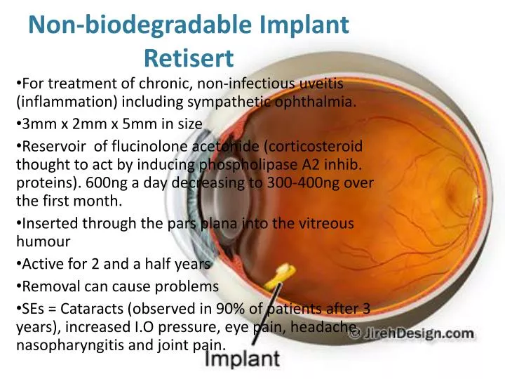 non biodegradable implant retisert