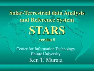 Solar-Terrestrial data Analysis and Reference System STARS version 5