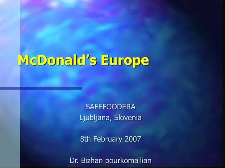 mcdonald s europe