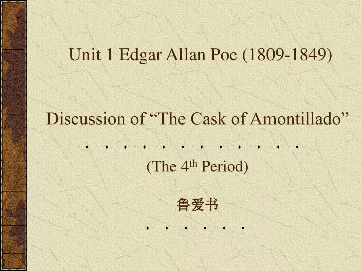 unit 1 edgar allan poe 1809 1849