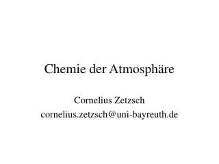 chemie der atmosph re