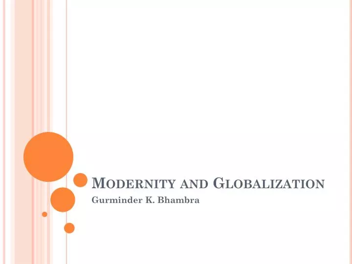 modernity and globalization