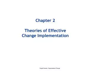 Chapter 2 Theories of Effective Change Implementation