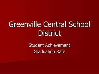 Greenville Central School District