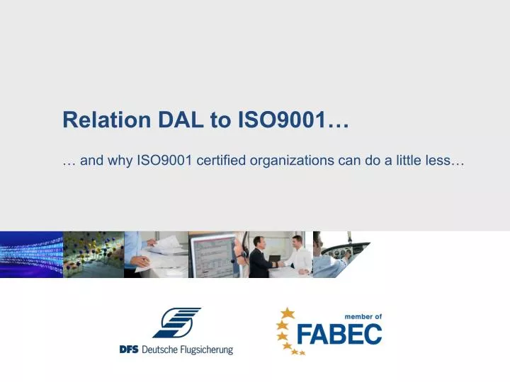 relation dal to iso9001