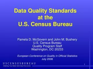 Data Quality Standards at the U.S. Census Bureau