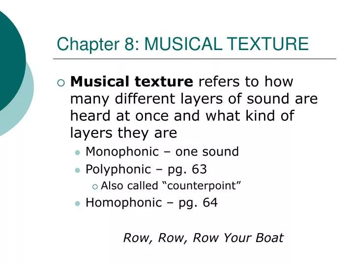 chapter 8 musical texture