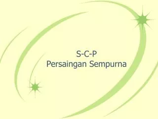 s c p persaingan sempurna