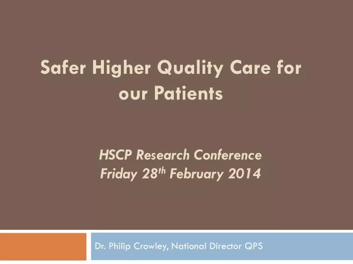 hscp research conference friday 28 th february 2014