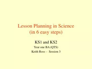 Lesson Planning in Science (in 6 easy steps)